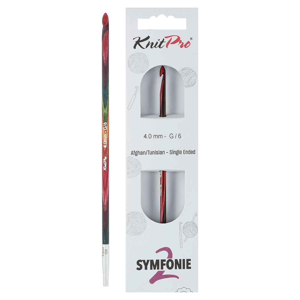 KnitPro Crochet Hooks 3.0mm KnitPro | Symfonie 2 | Afghan / Tunisian Single Ended Crochet Hooks