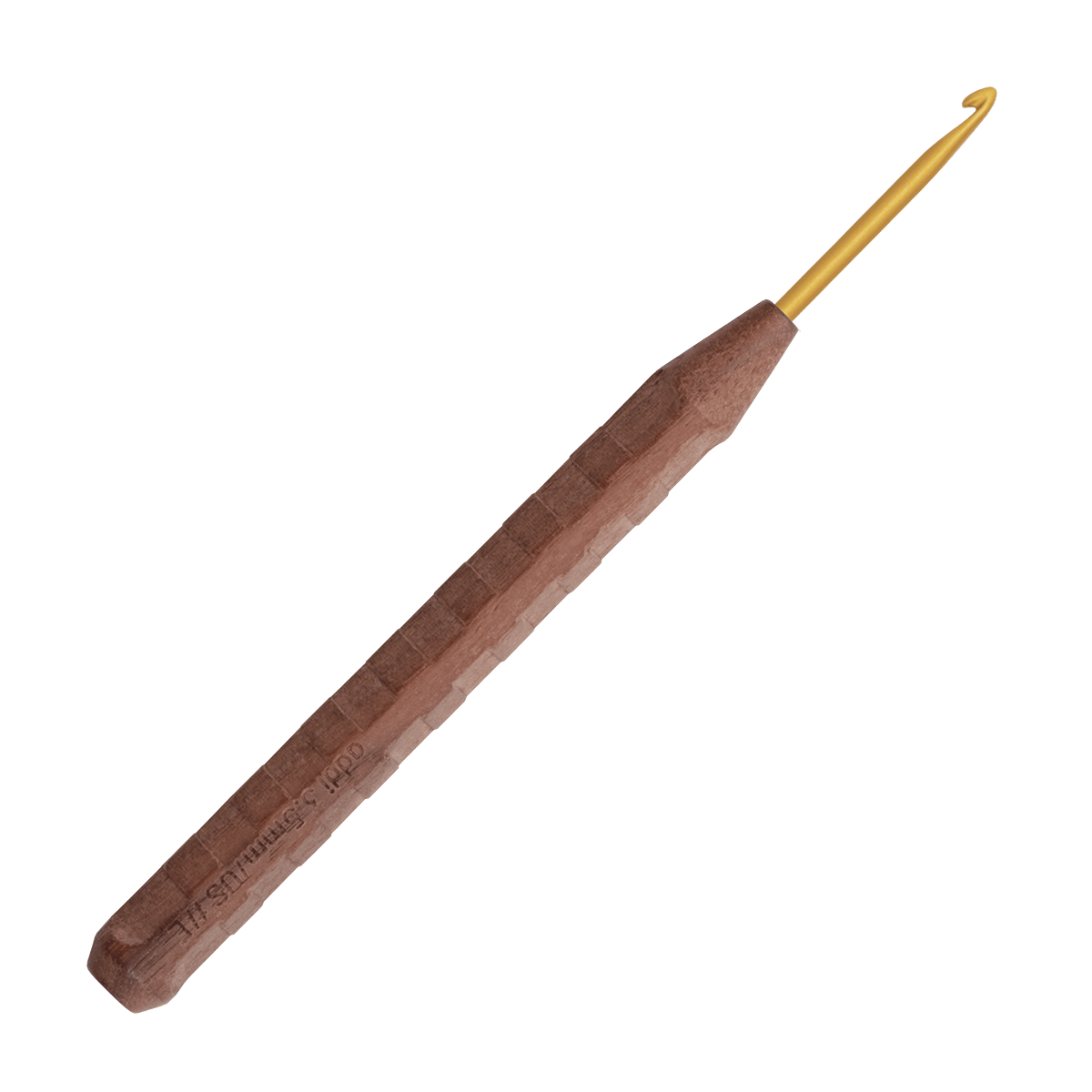 Addi Crochet Hooks 2.00mm | US size 0 Addi | addiNature | Novel Walnut Wood Gold Crochet Hook | 588-2