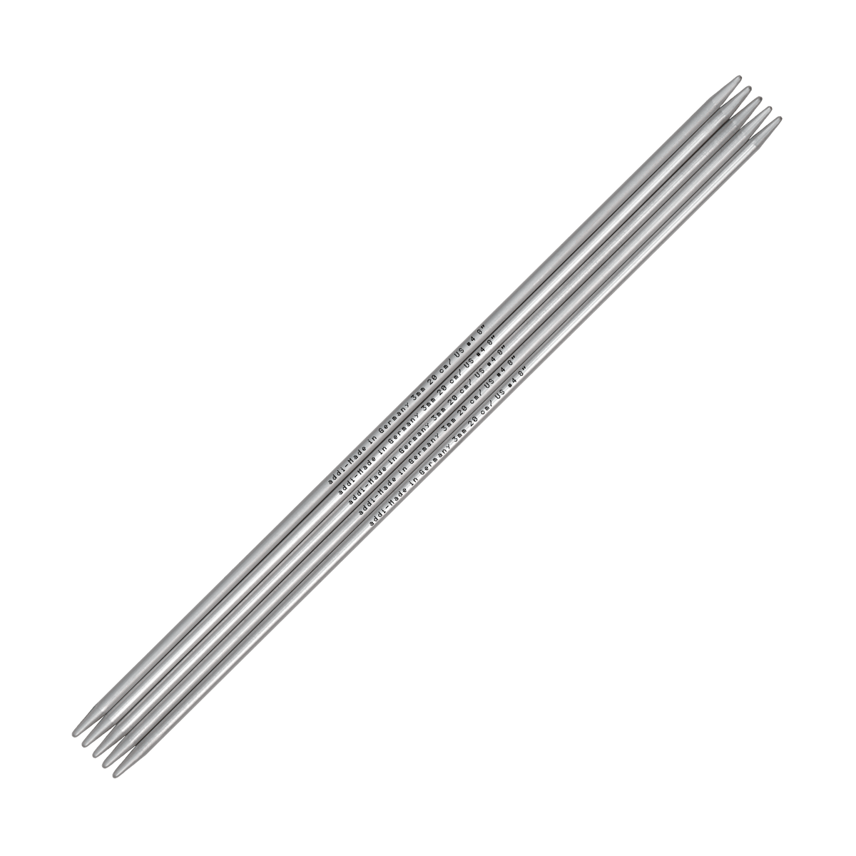 Addi Knitting Needles 10cm / 2.00mm Addi | addiSock | Double Pointed Aluminium Knitting Needles | 201-7