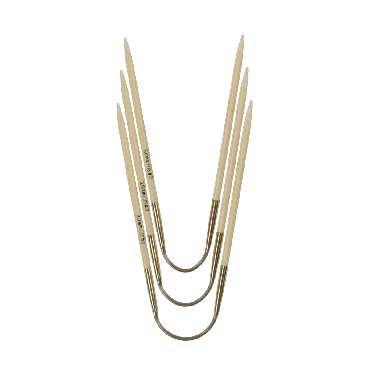 Addi Knitting Needles 2.00mm Addi | addiCraSyTrio | Double Pointed Knitting Needles |560-2 | Bamboo Short 24cm