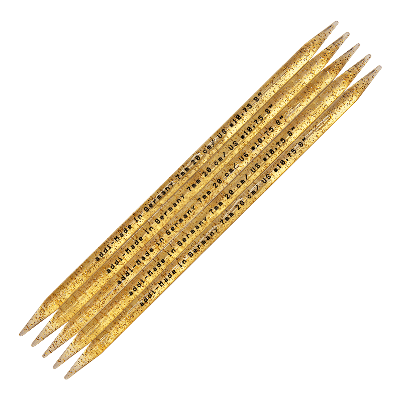 Addi Knitting Needles 20cm / 7.00mm Addi | addiChampagne | Double Pointed Knitting Needles | 401-7