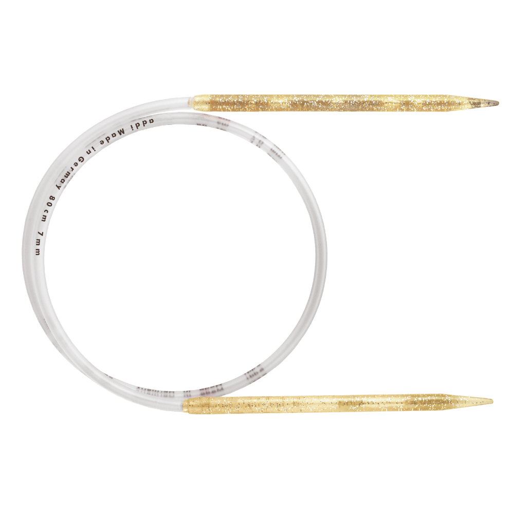 Addi Knitting Needles 8.00mm / 60cm Addi | addiChampagner | Fixed Circular Knitting Needles | 405-7