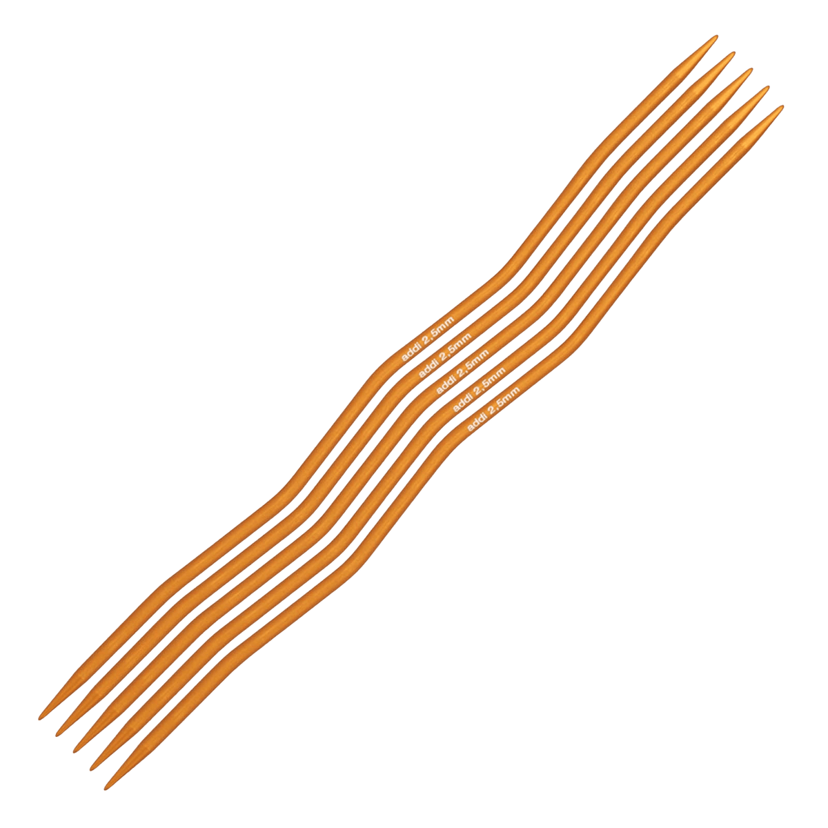 Addi Knitting Needles Addi | addiCraSy Snake Lace Orange | Double Pointed Knitting Needles | 205-2 | 15cm