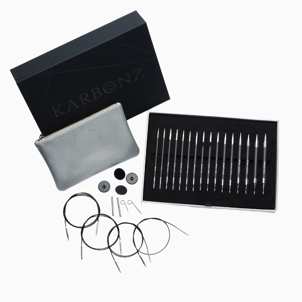 KnitPro | Karbonz | 13cm Interchangeable Knitting Needle Set | Box of Joy