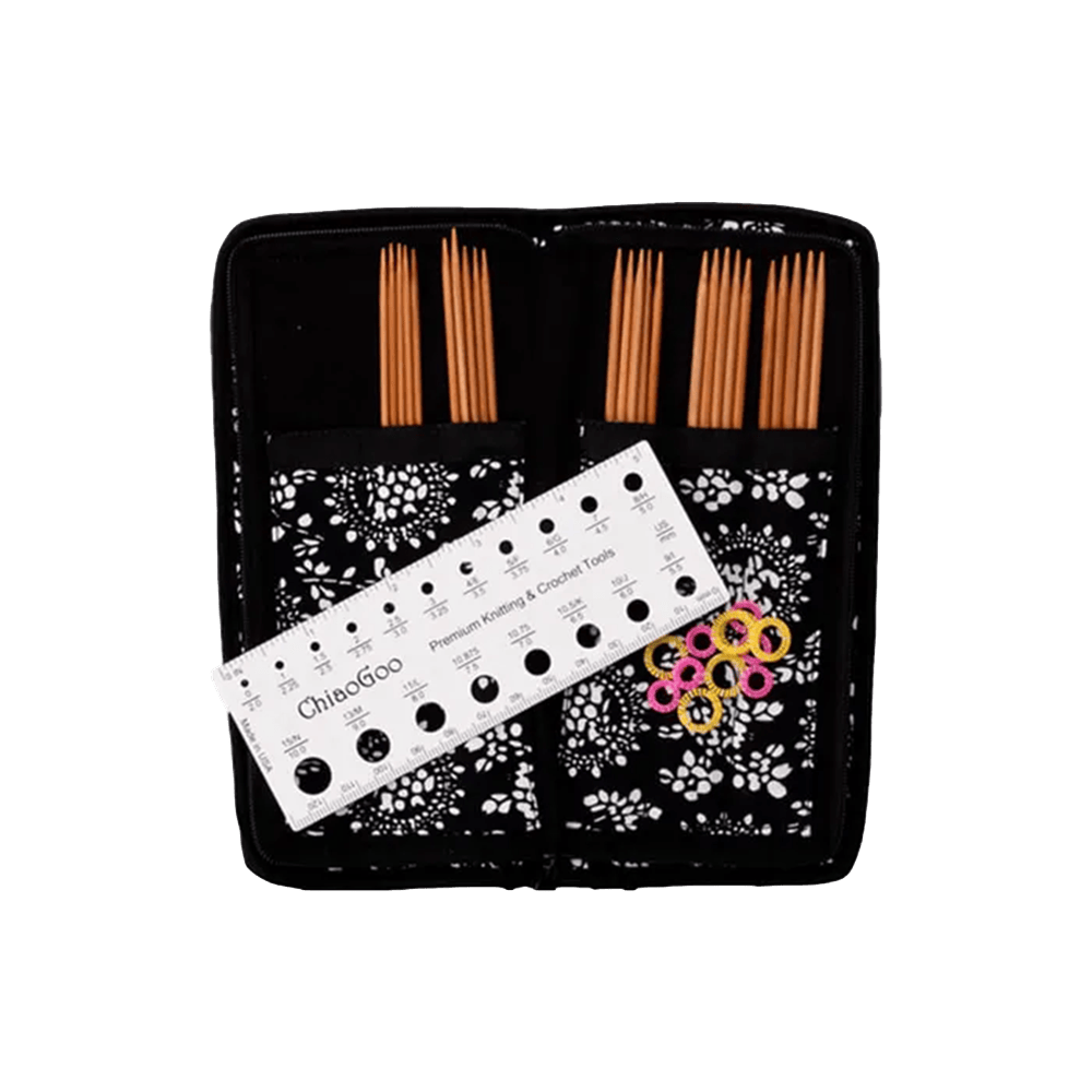 ChiaoGoo ChiaoGoo | Bamboo Double Pointed Knitting Needle Sock Set | 15cm | Patina