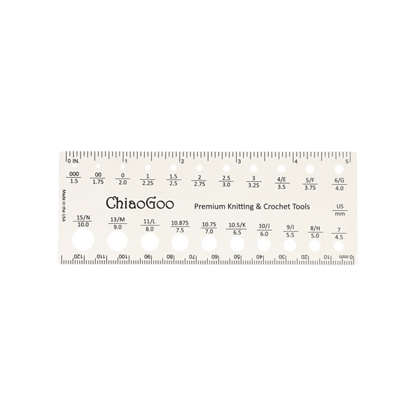 ChiaoGoo | Knitting Needle Gauges | Plastic