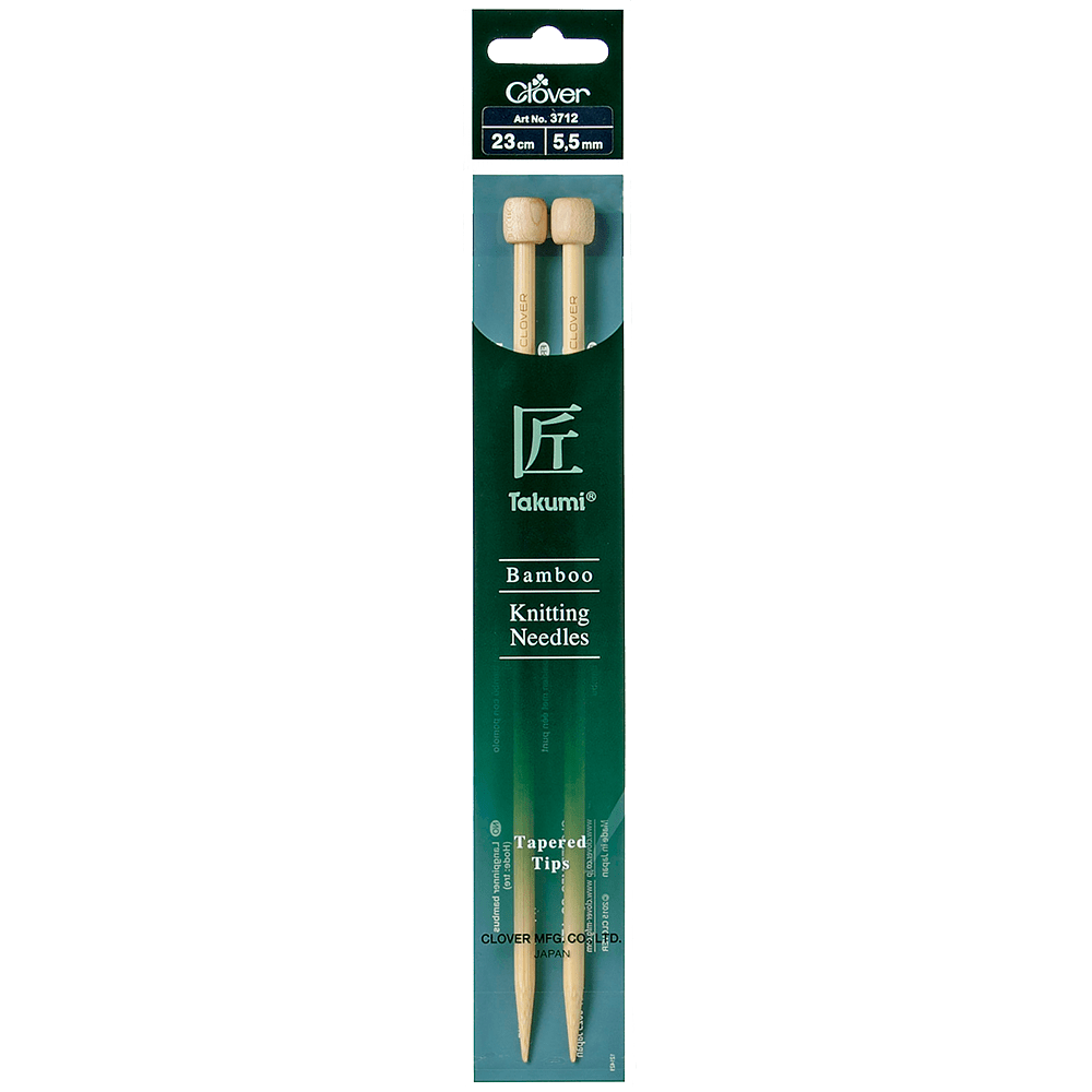 Clover 23cm / 2.00mm Clover | Takumi | Bamboo Single Pointed Knitting Needles