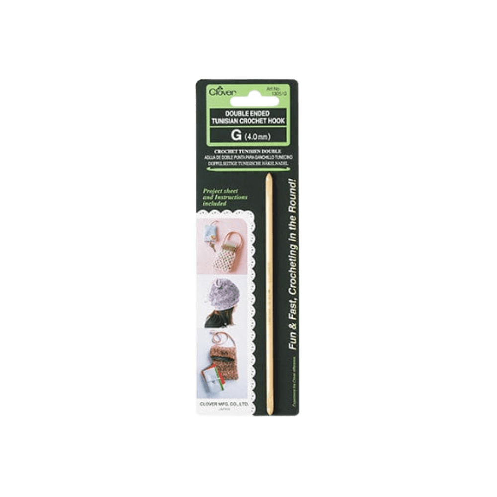 Clover 4.00mm | US size G/6 Clover | Double Ended Tunisian Crochet Hooks