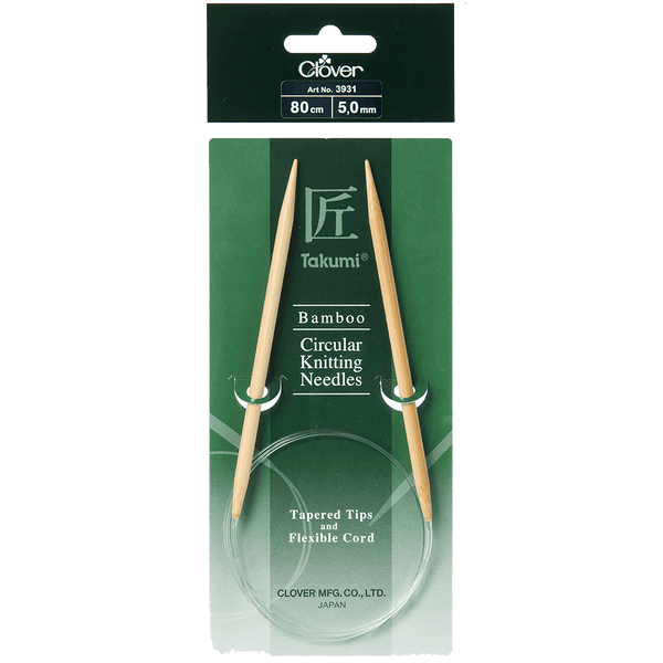 Clover | Bamboo Fixed Circular Knitting Needles | Takumi