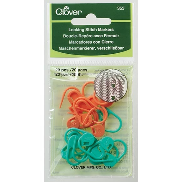 Clover Clover | Locking Stitch Markers with Clip