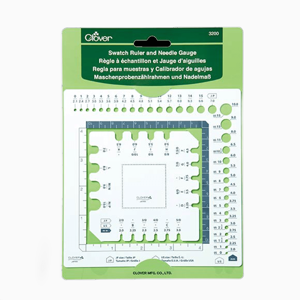 Clover Clover | Swatch Ruler and Needle Gauge