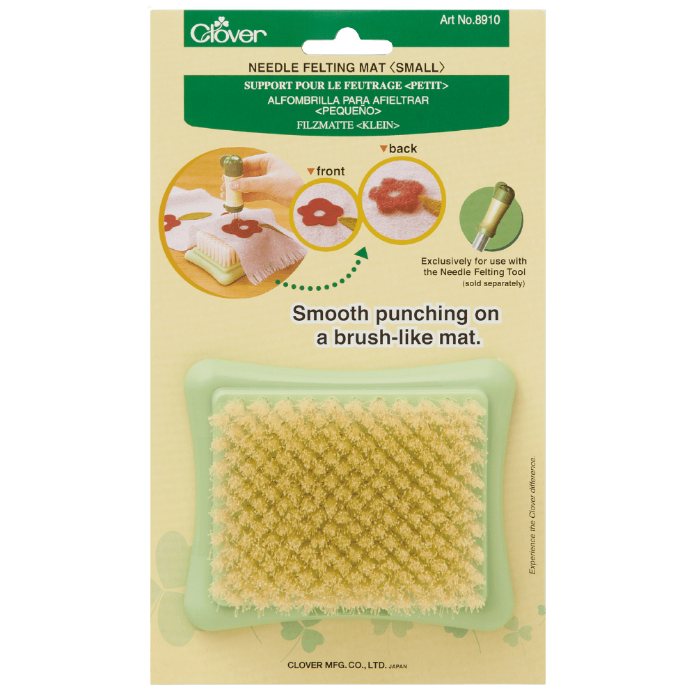 Clover Punch Needle Small Felting Matt 7x9cm Clover | Needle Felting Mat