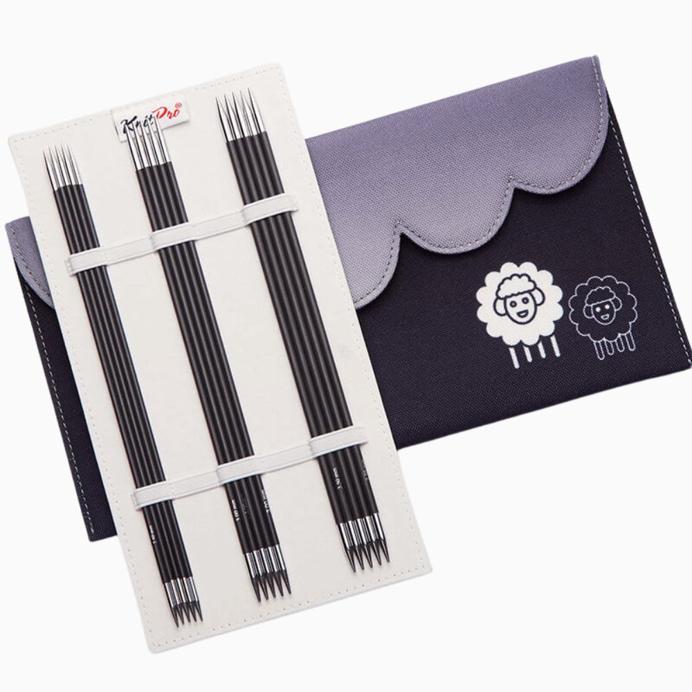 KnitPro | Karbonz | Double Pointed Knitting Needle Sets (DPN's) | 20cm