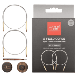 Lantern Moon Knitting Needles 20cm (8") to make 40cm (16") needle Lantern Moon | Fixed Cords | 2 Pack