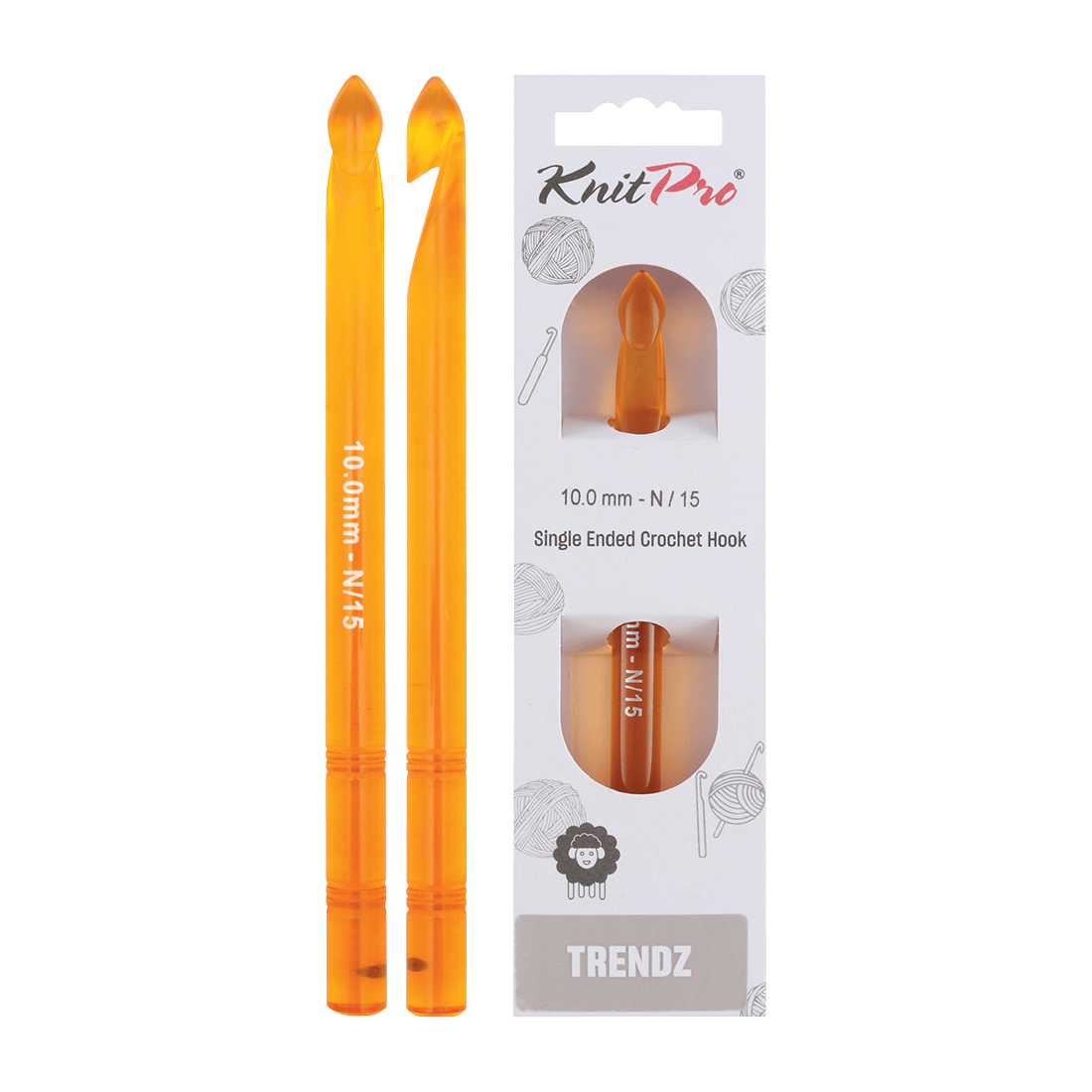 KnitPro Crochet Hooks 10.0mm KnitPro | Trendz | Single Ended Crochet Hooks