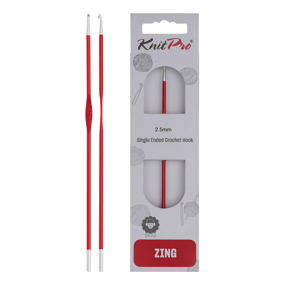 KnitPro Crochet Hooks 2.5mm KnitPro | Zing | Single Ended Crochet Hooks