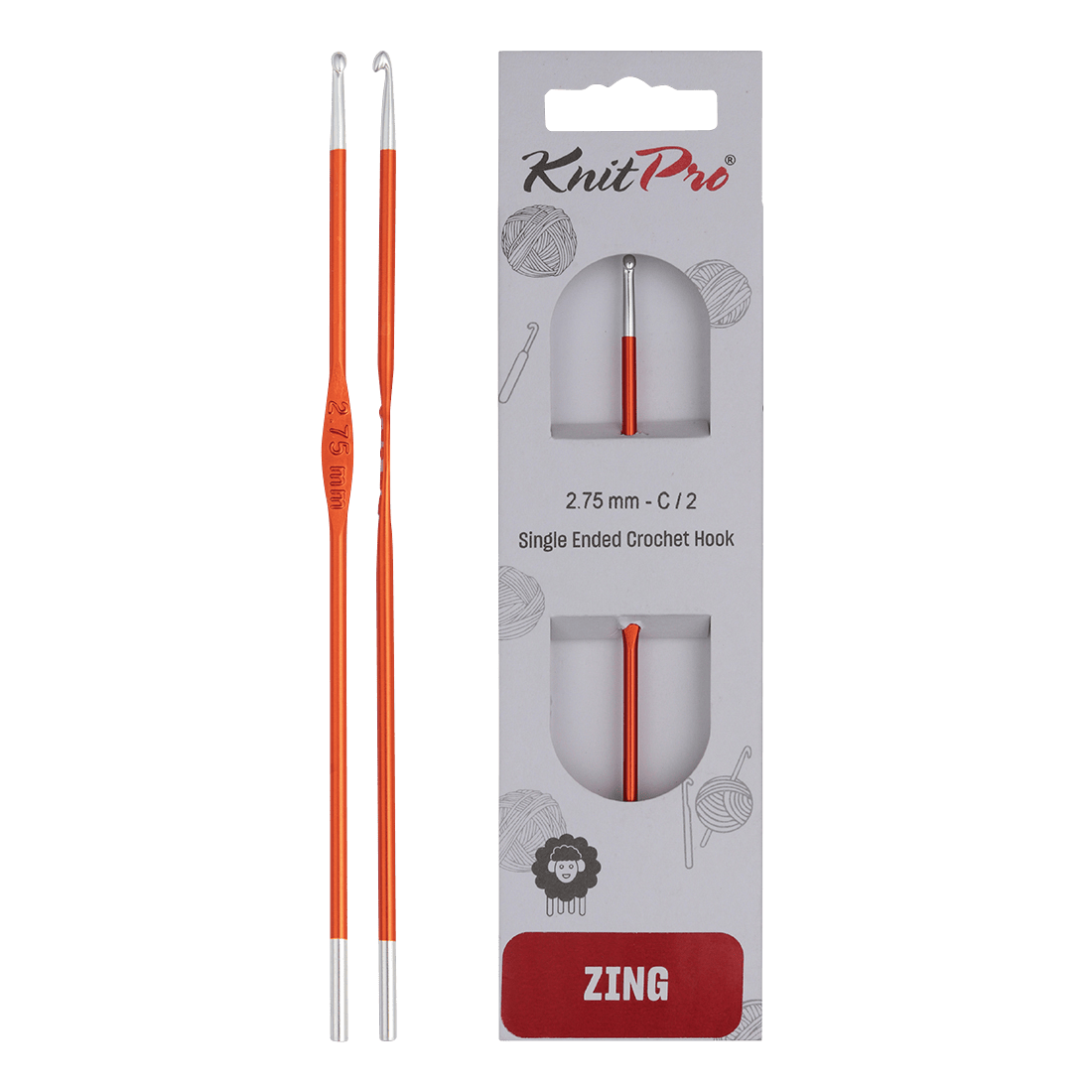 KnitPro Crochet Hooks 2.75mm KnitPro | Zing | Single Ended Crochet Hooks