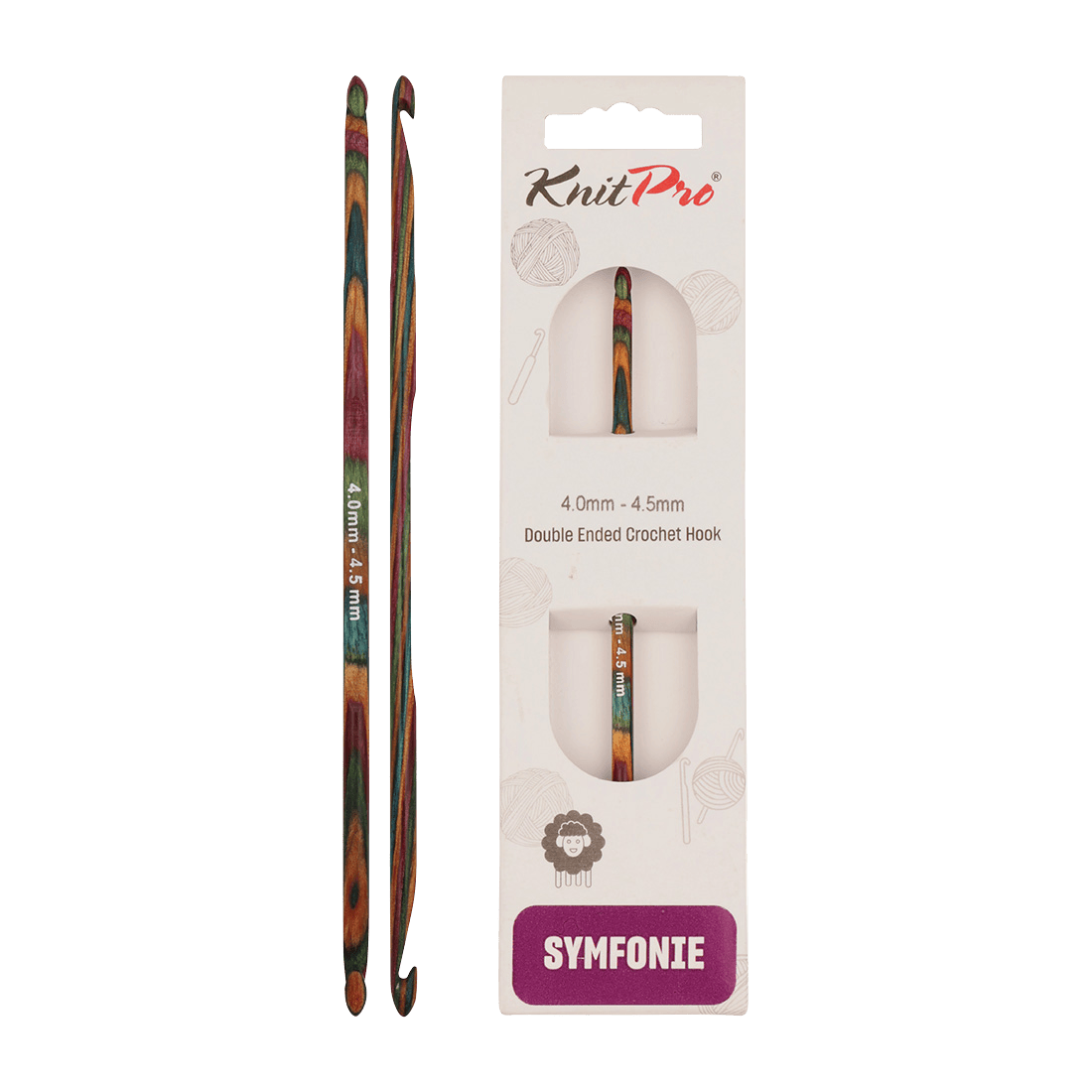 KnitPro Crochet Hooks 3.0mm / 3.5mm KnitPro | Symfonie | Double Ended Crochet Hooks