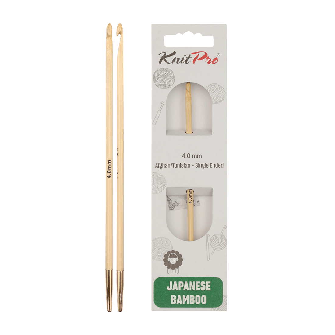 KnitPro Crochet Hooks 3.0mm KnitPro | Japanese Bamboo | Afghan / Tunisian Crochet Hooks