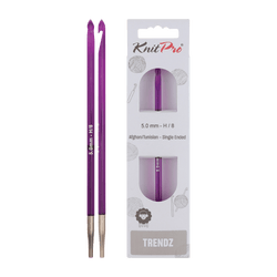 KnitPro Crochet Hooks 5.0mm KnitPro | Trendz | Single Ended Afghan / Tunisian Crochet Hooks
