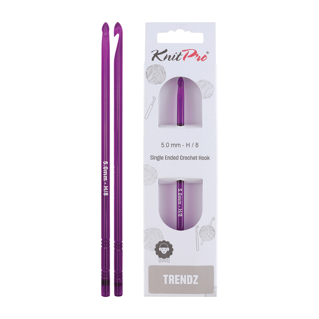 KnitPro Crochet Hooks 5.0mm KnitPro | Trendz | Single Ended Crochet Hooks