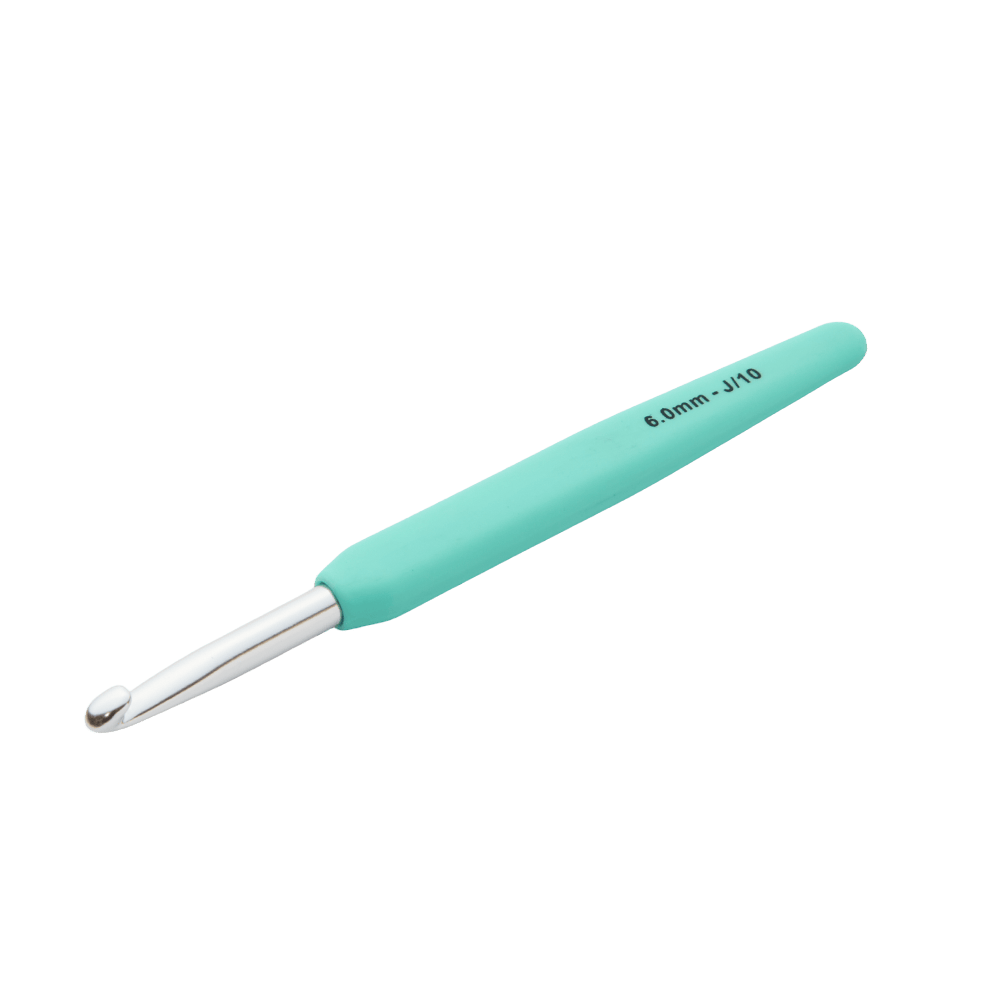 KnitPro Crochet Hooks 6.00mm  | US size J/10 - Minty Teal KnitPro | Waves 2.0 | Crochet Hooks