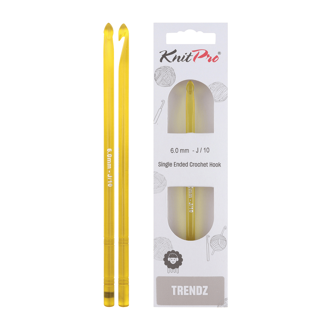 KnitPro Crochet Hooks 6.0mm KnitPro | Trendz | Single Ended Crochet Hooks
