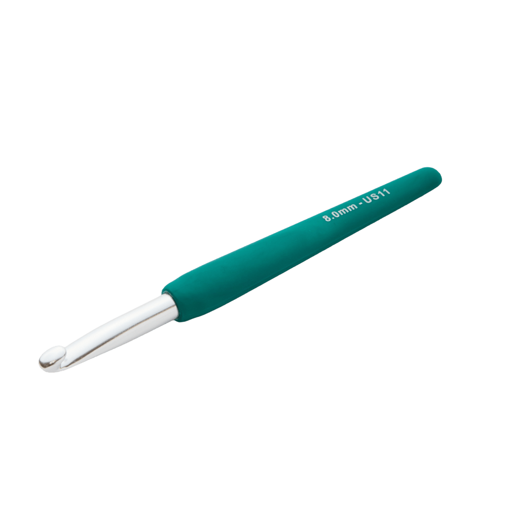 KnitPro Crochet Hooks 8.00mm  | US size L/11 - Deep Sea Teal KnitPro | Waves 2.0 | Crochet Hooks