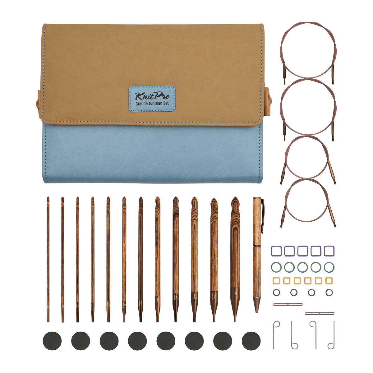 KnitPro Crochet Hooks KnitPro | Ginger | Afghan / Tunisian Crochet Hook Gande Set