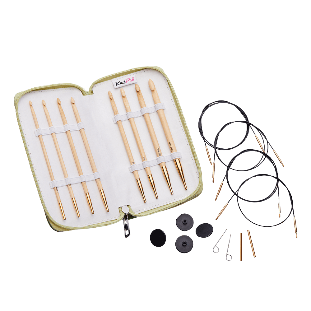 KnitPro Crochet Hooks KnitPro | Japanese Bamboo | Afghan / Tunisian Crochet Hook Set