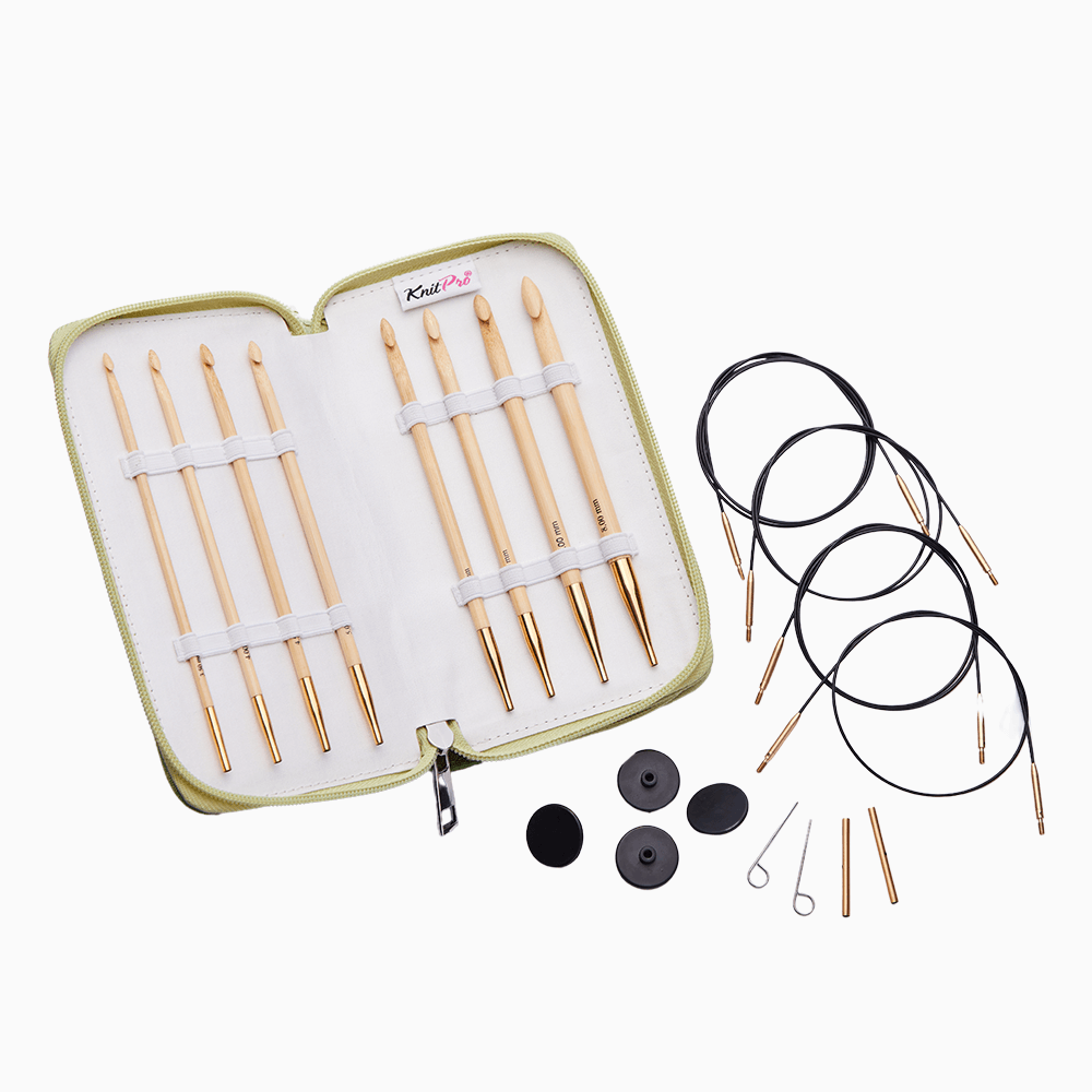 KnitPro Crochet Hooks KnitPro | Japanese Bamboo | Afghan / Tunisian Crochet Hook Set