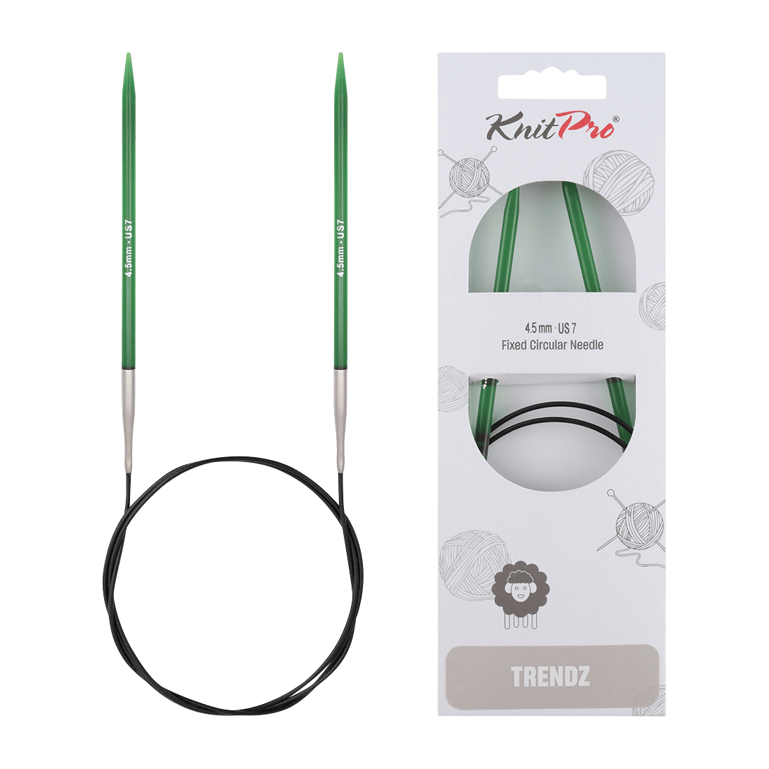 KnitPro Knitting Needles 100cm / 4.5mm KnitPro | Trendz | Fixed Circular Knitting Needles