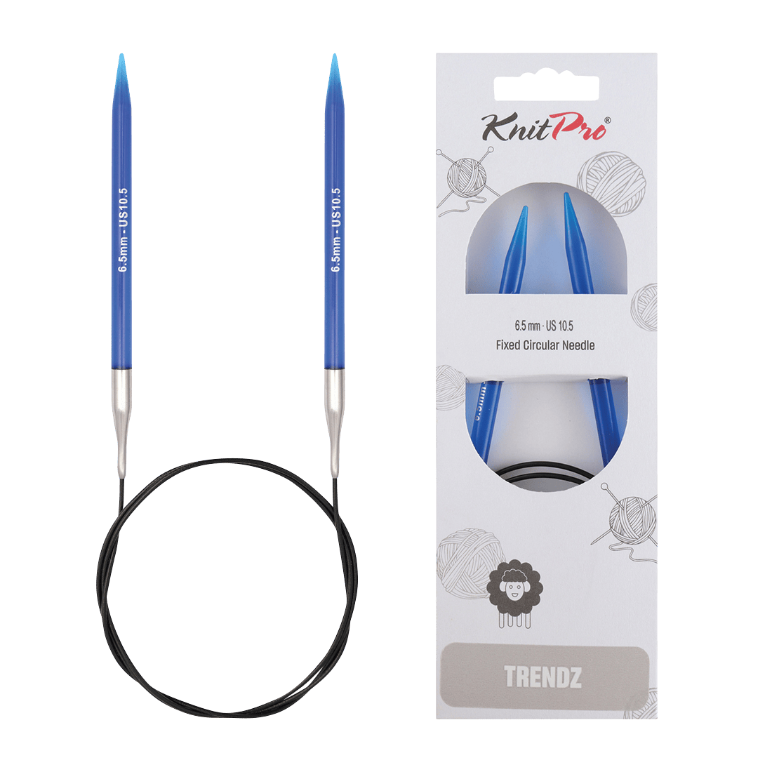 KnitPro Knitting Needles 100cm / 6.5mm KnitPro | Trendz | Fixed Circular Knitting Needles