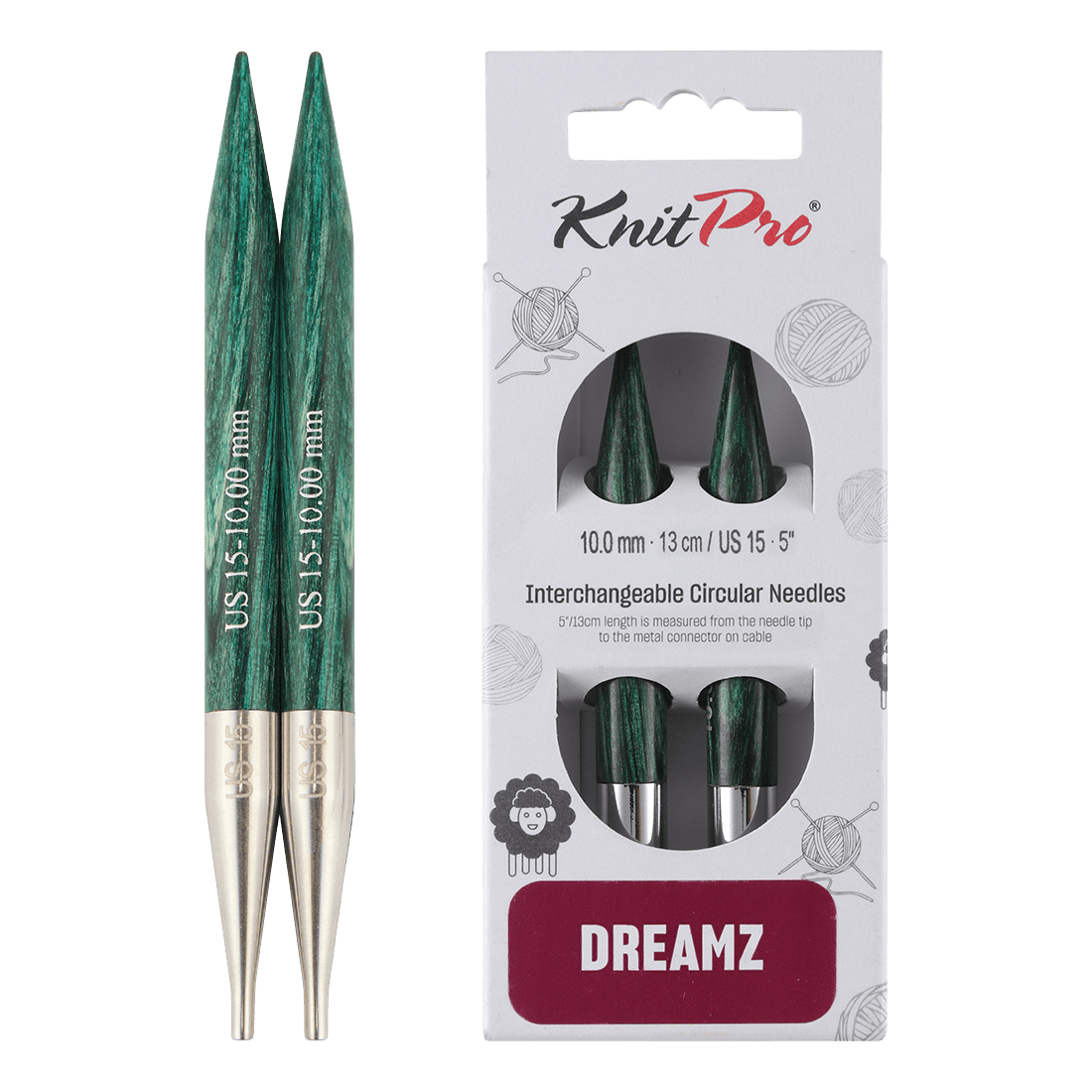 KnitPro Knitting Needles 10cm / 10.0mm KnitPro | Dreamz | Interchangeable Knitting Needle Tips