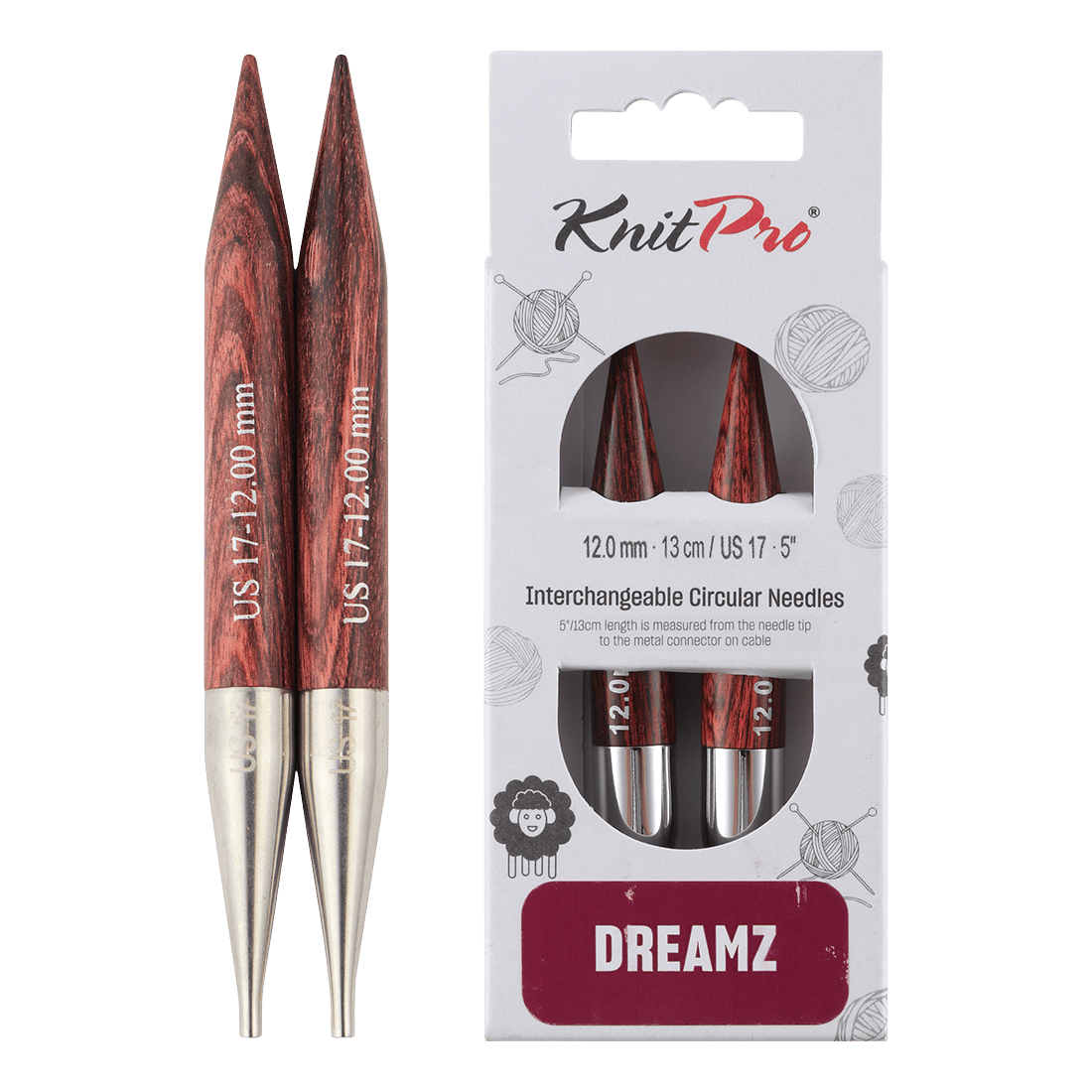 KnitPro Knitting Needles 10cm / 12.0mm KnitPro | Dreamz | Interchangeable Knitting Needle Tips