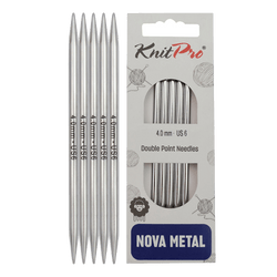 KnitPro Knitting Needles 10cm / 2.0mm KnitPro | Nova Metal | Double Pointed Knitting Needles