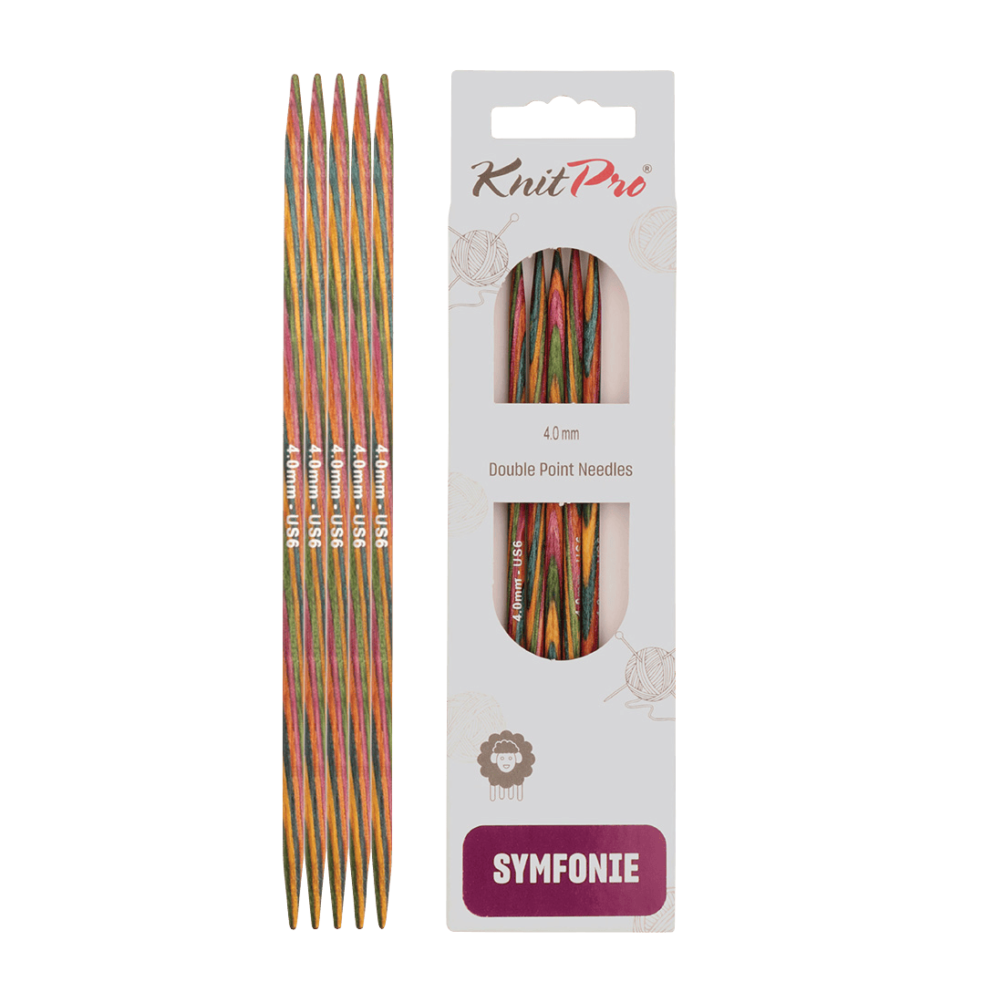 KnitPro Knitting Needles 10cm / 2.0mm KnitPro | Symfonie | Double Pointed Knitting Needles