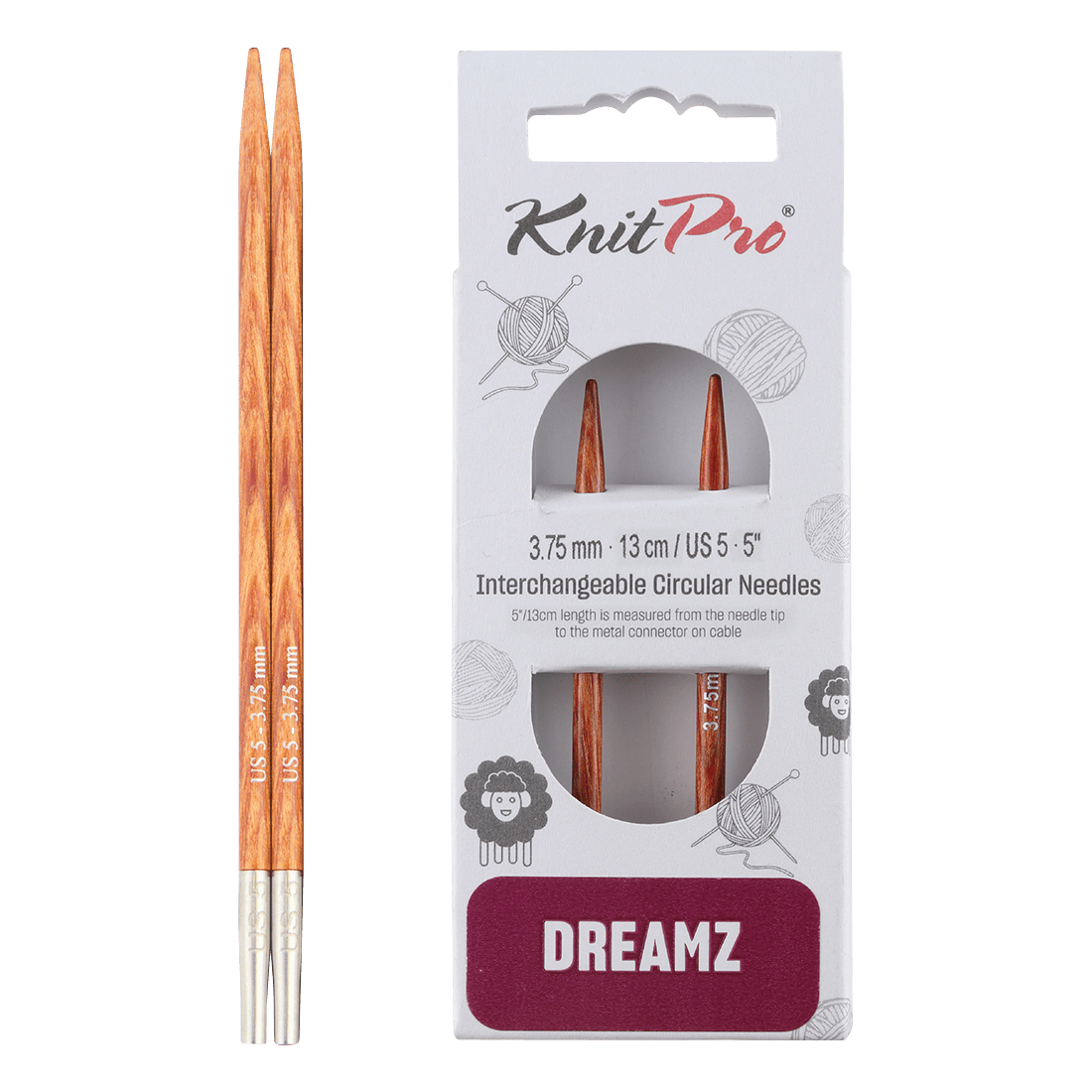 KnitPro Knitting Needles 10cm / 3.75mm KnitPro | Dreamz | Interchangeable Knitting Needle Tips