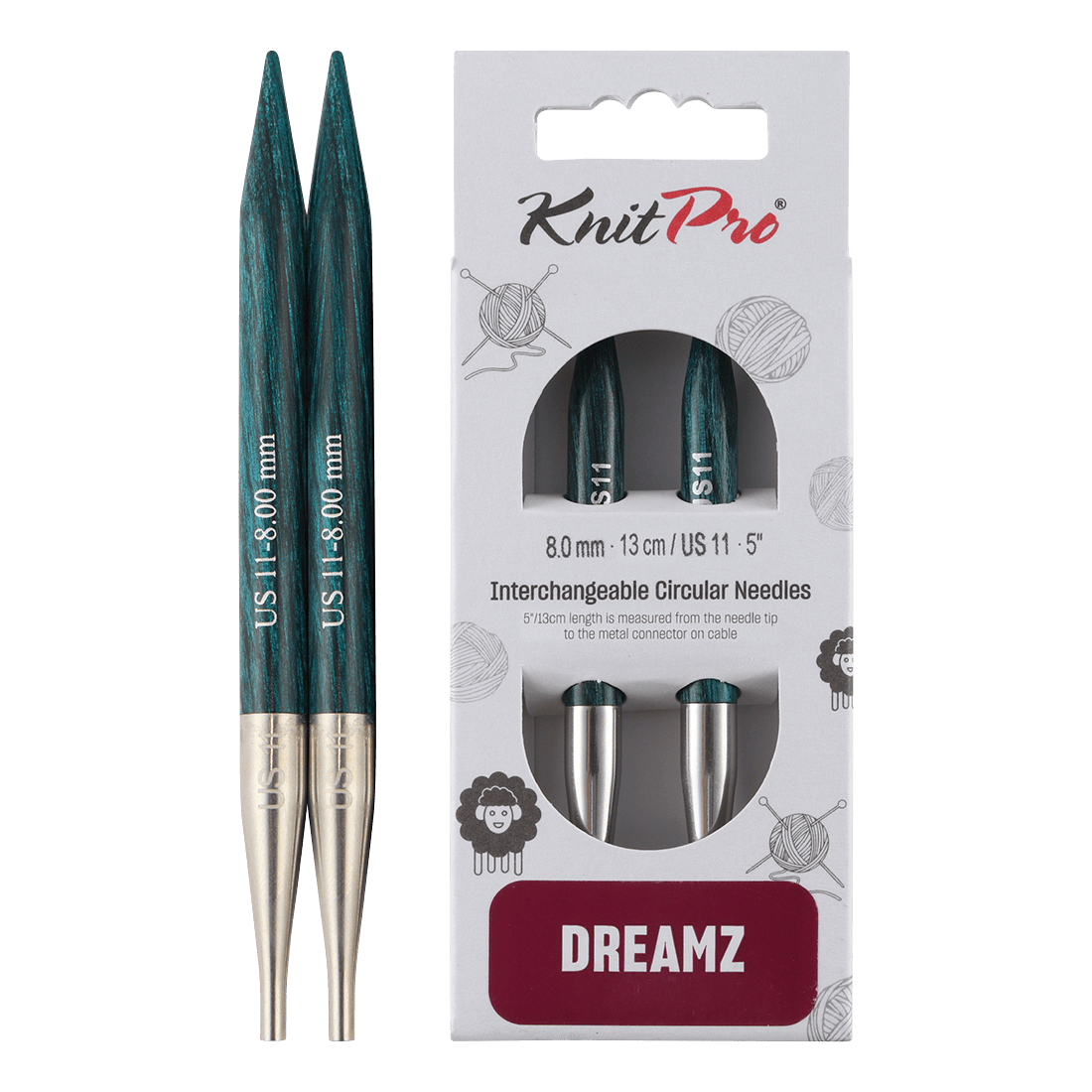 KnitPro Knitting Needles 10cm / 8.00m KnitPro | Dreamz | Interchangeable Knitting Needle Tips