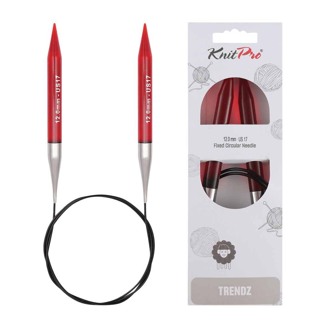 KnitPro Knitting Needles 120cm / 12.0mm KnitPro | Trendz | Fixed Circular Knitting Needles