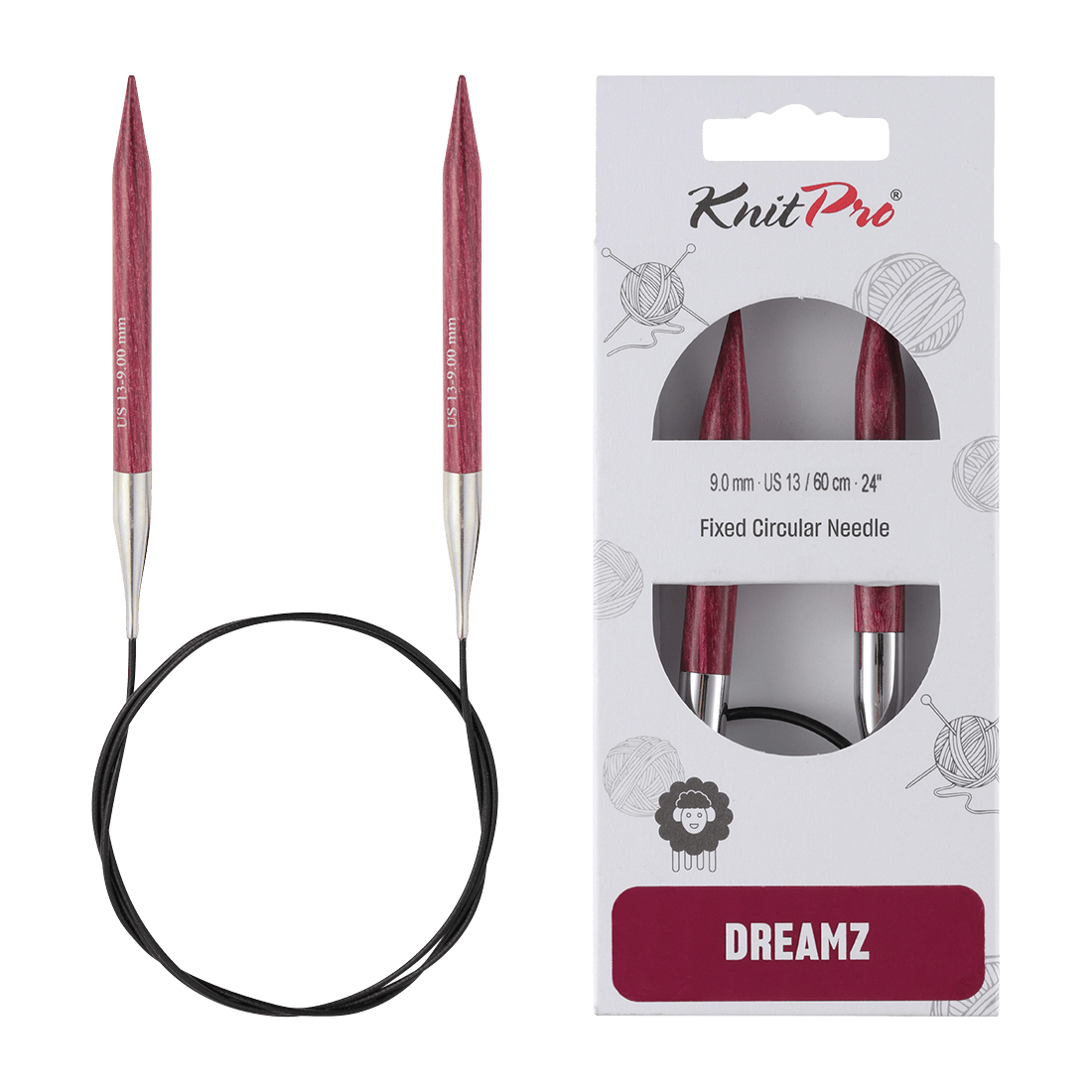 KnitPro Knitting Needles 120cm / 9.0mm KnitPro | Dreamz | Fixed Circular Knitting Needles