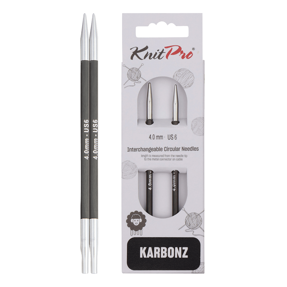 KnitPro Knitting Needles 13cm / 3.0mm KnitPro | Karbonz | Interchangeable Knitting Needle Tips