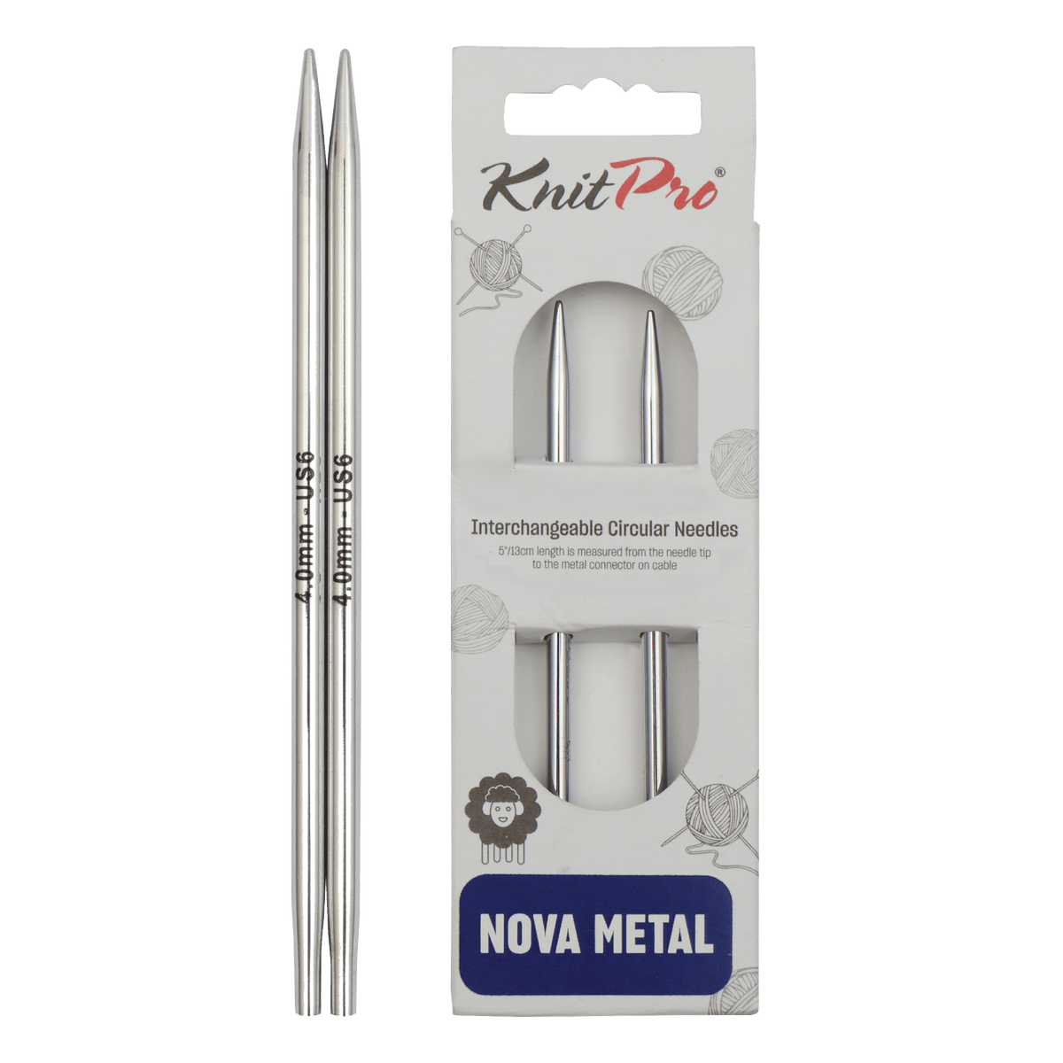 KnitPro Knitting Needles 13cm / 3.0mm KnitPro | Nova Metal | Interchangeable Knitting Needle Tips