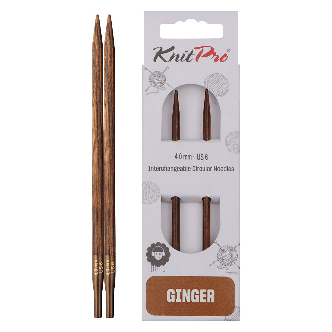 KnitPro Knitting Needles 13cm Needle Tip / 3.0mm KnitPro | Ginger | Interchangeable Knitting Needle Tips