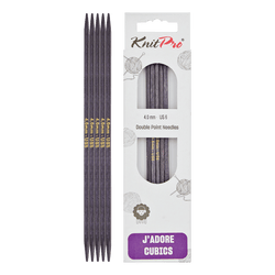 KnitPro Knitting Needles 15cm / 2.0mm KnitPro | J'adore Cubics | Double Pointed Knitting Needles