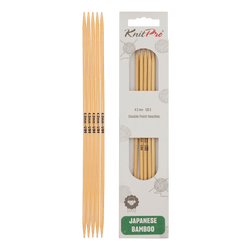 KnitPro Knitting Needles 15cm / 2.0mm KnitPro | Japanese Bamboo | Double Pointed Knitting Needles