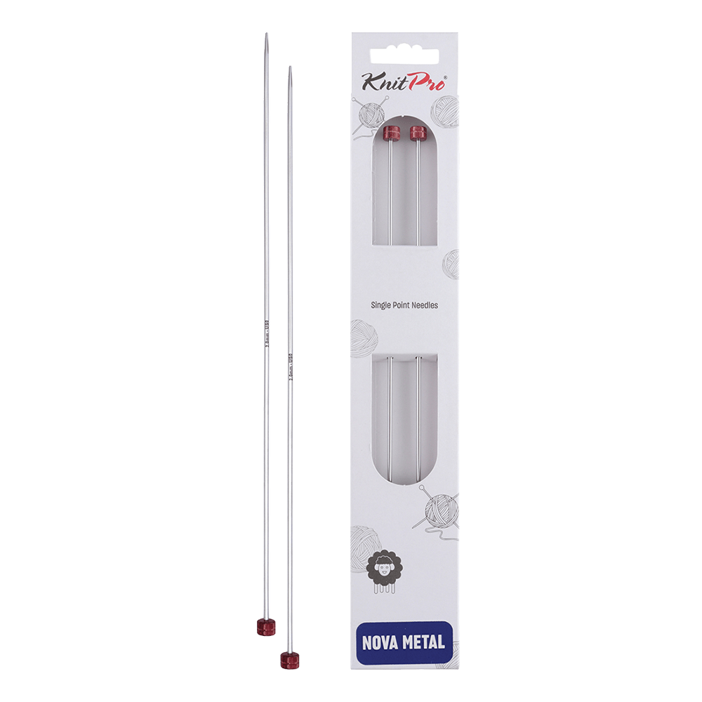 KnitPro Knitting Needles 15cm / 3.0mm KnitPro | Nova Metal | Single Pointed Knitting Needles