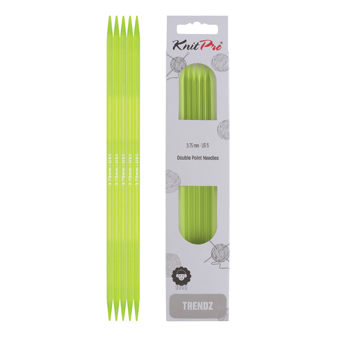 KnitPro Knitting Needles 15cm / 3.75mm KnitPro | Trendz | Double Pointed Knitting Needles