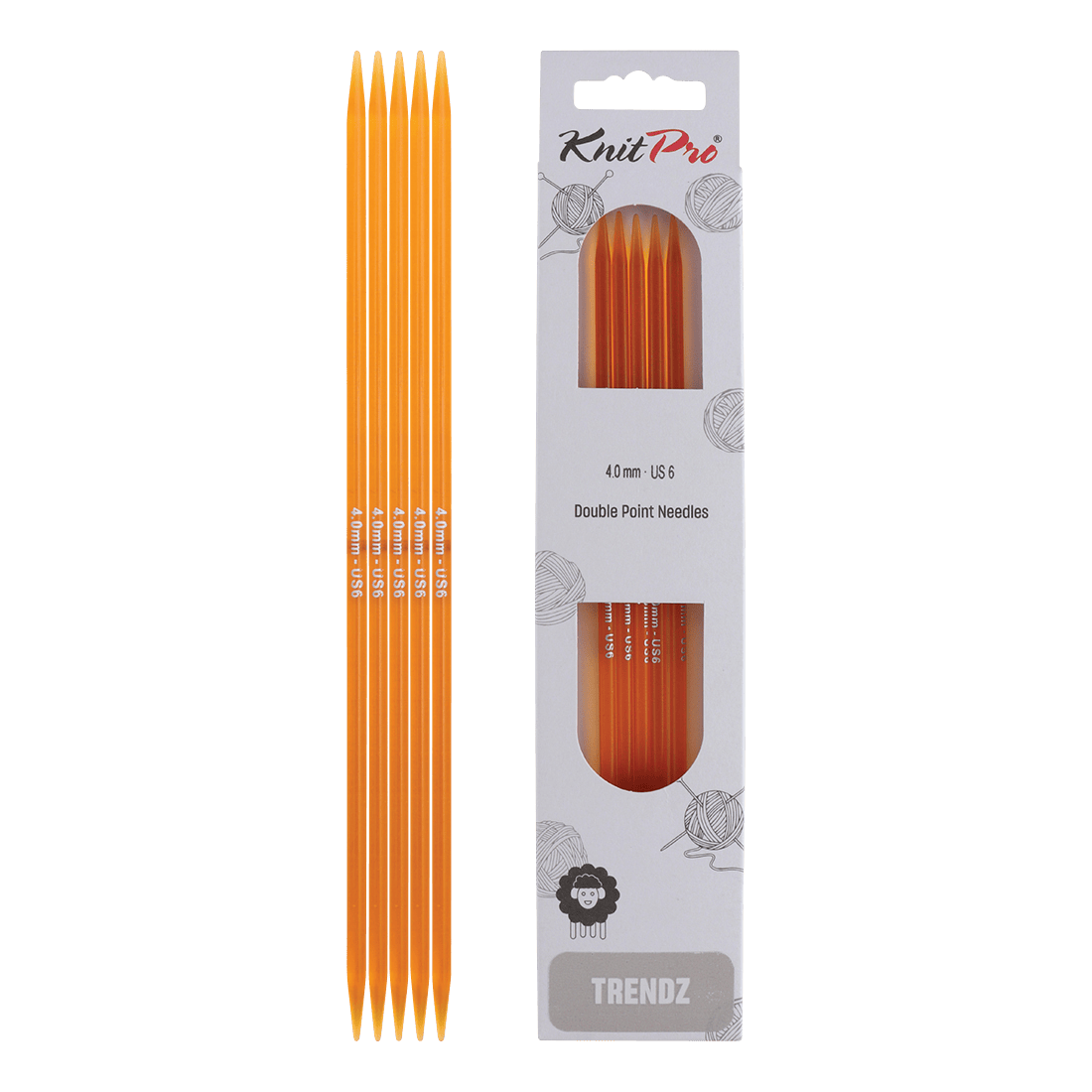 KnitPro Knitting Needles 15cm / 4.0mm KnitPro | Trendz | Double Pointed Knitting Needles