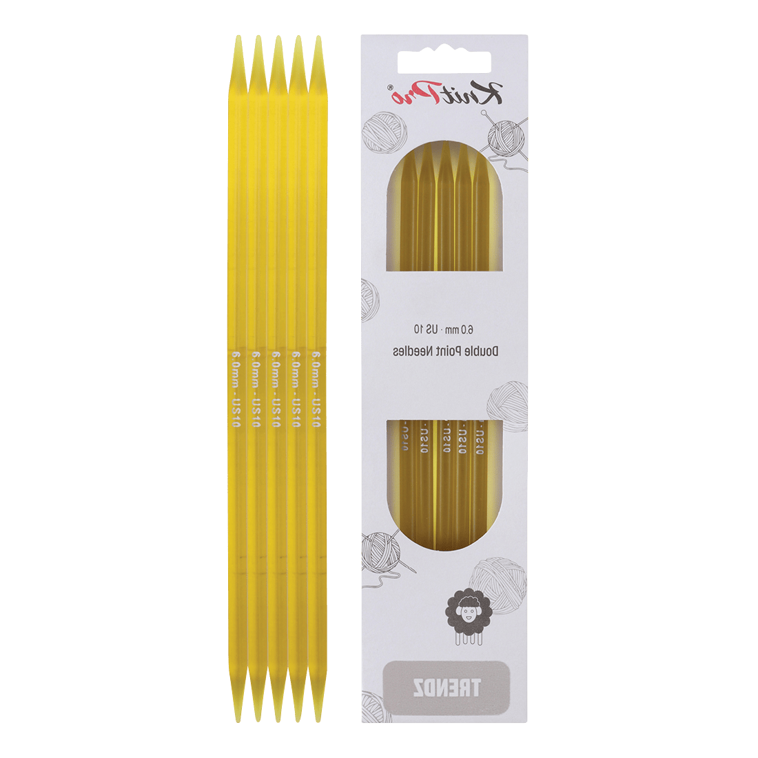 KnitPro Knitting Needles 15cm / 6.0mm KnitPro | Trendz | Double Pointed Knitting Needles